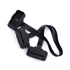 16-пинов мъжки към двоен женски OBDII OBD кабел-разклонител