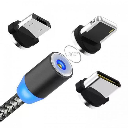 Магнитен USB кабел с 3 накрайника