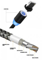 Магнитен USB кабел с 3 накрайника