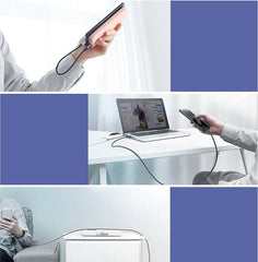 micro USB кабел за зареждане на телефон - 2 метра, сив