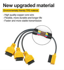 OBD2 кабелен сплитер, 1 към 3, 50 см, 16 пин към три броя 16 пин - AUTOOL