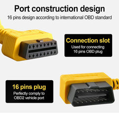 OBD2 кабелен сплитер, 1 към 3, 50 см, 16 пин към три броя 16 пин - AUTOOL