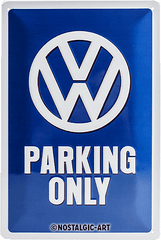 Метална табела Volkswagen Parking Only - 20 х 30 см
