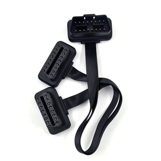 16-пинов мъжки към двоен женски OBDII OBD кабел-разклонител