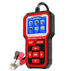 KONNWEI KW681, 2в1 тестер за акумулатори (6V/12V) и OBD2 любителски уред за автодиагностика, TFT дисплей