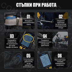 AUTOOL PT610 - цифров манометър за цилиндри на автомобили и камиони