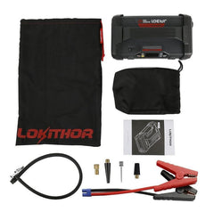 Джъмп стартер Lokithor JA301 с LED фенер, USB зарядно и компресор - 2000А
