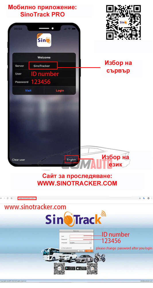GPS TRACKER - за леки/тежкотоварни автомобили и мотоциклети SINOTRACK ST-901