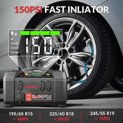 Jump Starter с въздушен компресор за измиване под налягане Lokithor AW401, 2500Amp