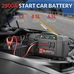Jump Starter с въздушен компресор за измиване под налягане Lokithor AW401, 2500Amp
