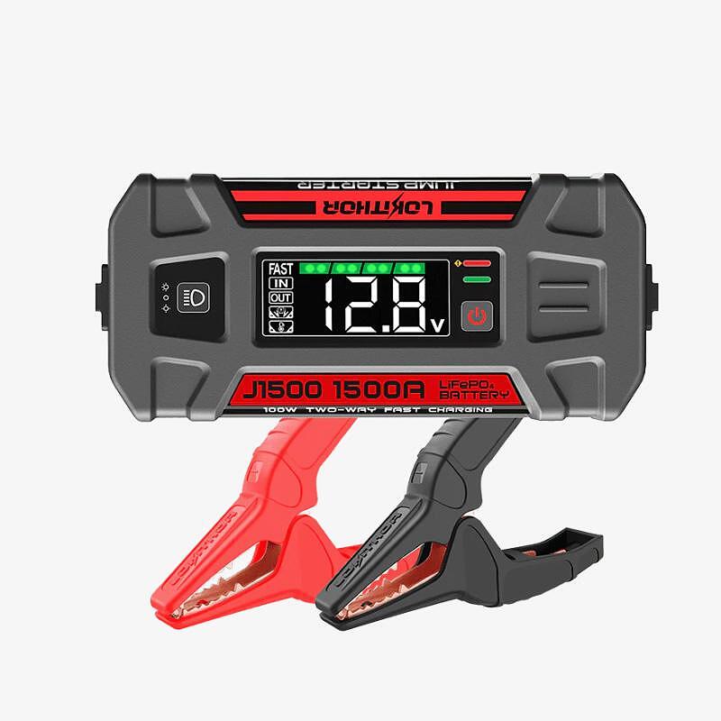Стартов бустер Lokithor J1500 със защитна батерия, 1500Amp