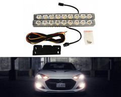 LED дневни светлини с бягащ мигач - 25 см прави