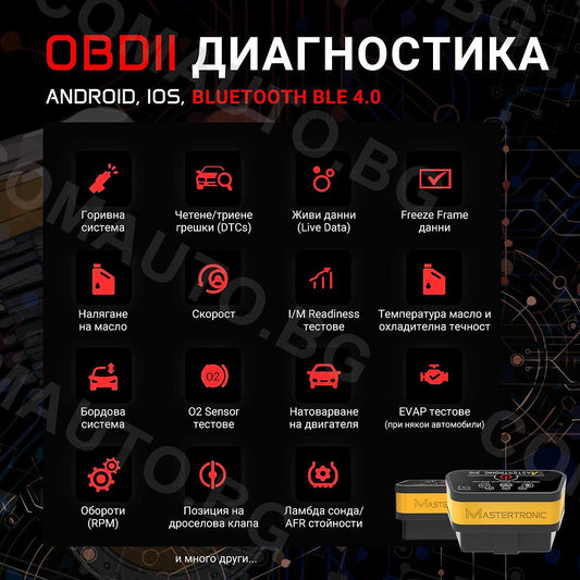Mastertronic 310 - автодиагностика за Android и iOS