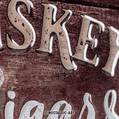 Метална табела Whiskey & Cigars - 15 x 20 см