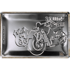 Метална табела Route 66 Bike Map - 20 x 30 см