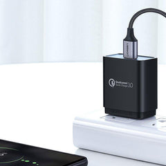 micro USB кабел за зареждане на телефон - 2 метра, сив