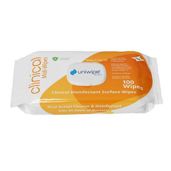 Мокри кърпи Midi-Wipe Clinical срещу вируси и инфекции