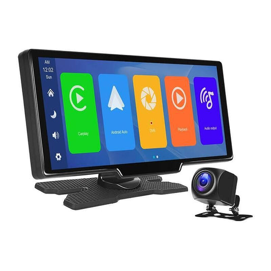 Мултимедиен монитор с CarPlay, Android Auto, предна и задна камера - Podofo A3073 9.3"