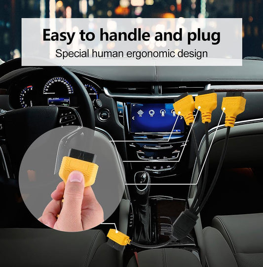 OBD2 кабелен сплитер, 1 към 3, 50 см, 16 пин към три броя 16 пин - AUTOOL