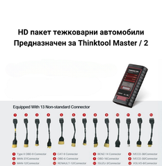 Пакет тежкотоварни автомобили за Thinktool Master / 2 / 391 - преходни кабели, софтуер и лиценз 12м.