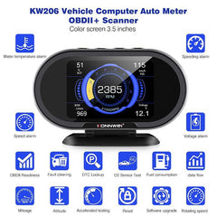 Бордов компютър / OBD2 скенер за автомобил - KONNWEI KW206