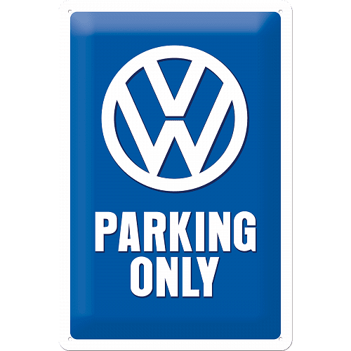 Метална табела Volkswagen Parking Only - 20 х 30 см
